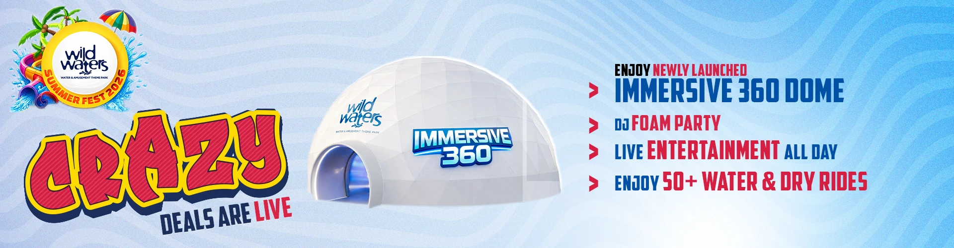 Summer Fest 2026 at Wild Waters Hyderabad — 360° Immersive Dome, DJ Foam Party & 50+ Rides