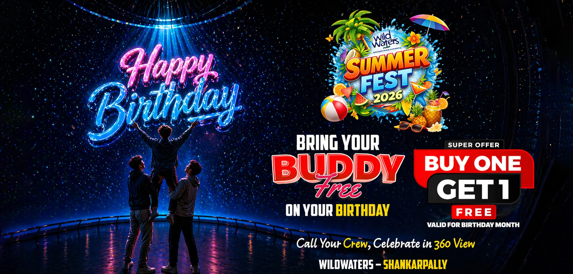 wild waters parks in Hyderabad