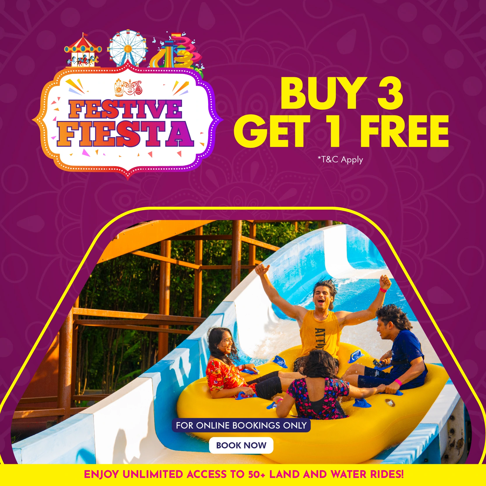 Buy 3 Tickets, Get 1 FREE!